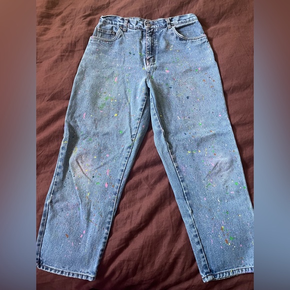 1980’s Vintage Bill Blass Petite paint speckled Mom Jeans! *Approx* size 29P - Picture 4 of 16